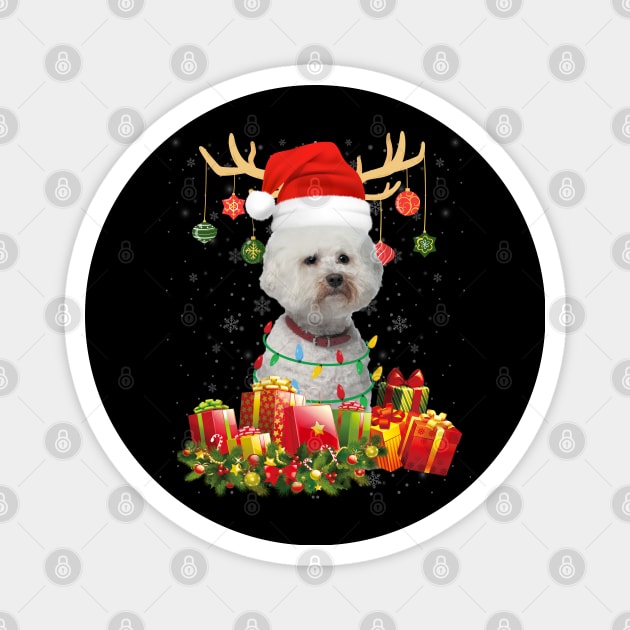 Maltese Christmas Gift t-shirt Dog Lover Christmas Gift Magnet by CoolTees